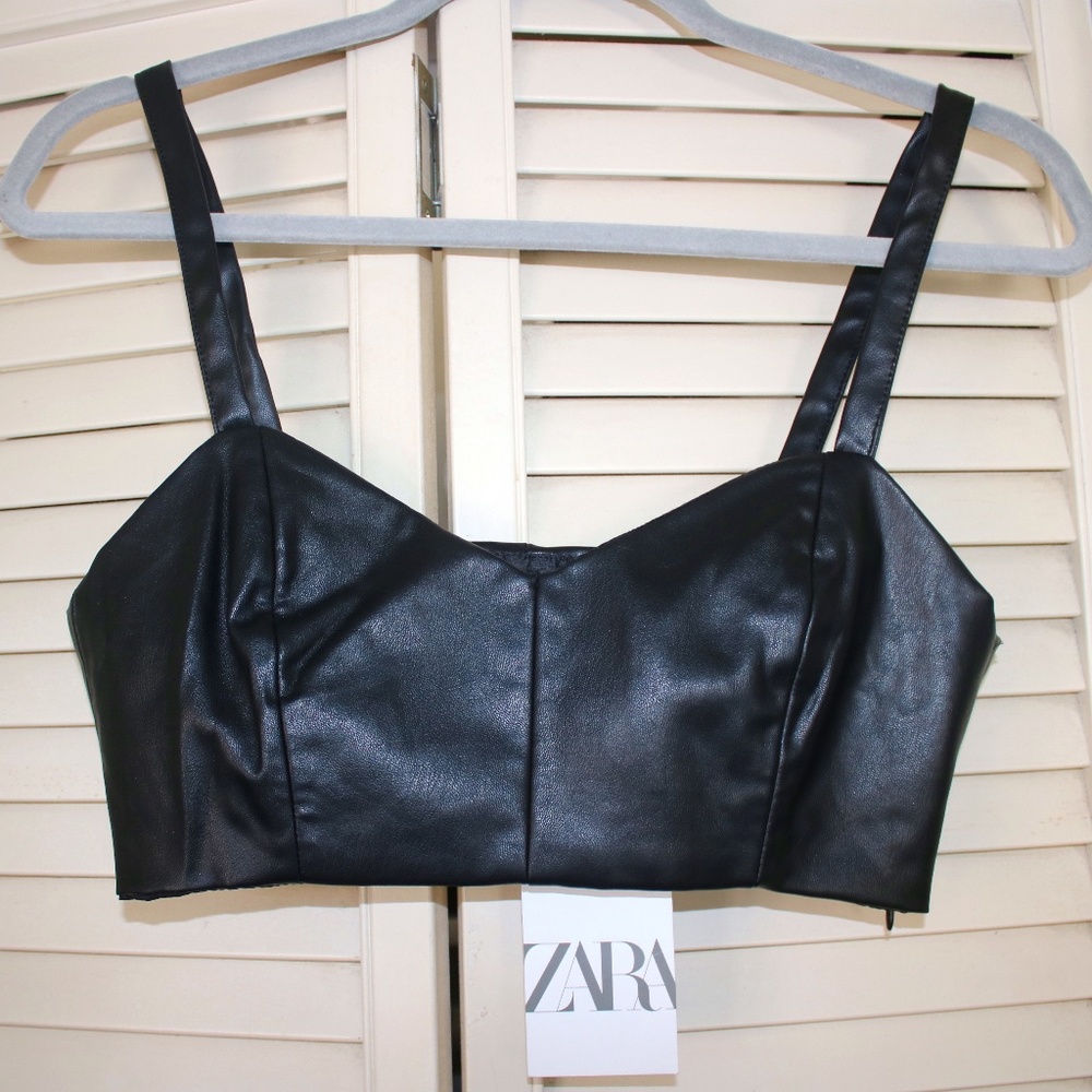 Vegan Leather Top